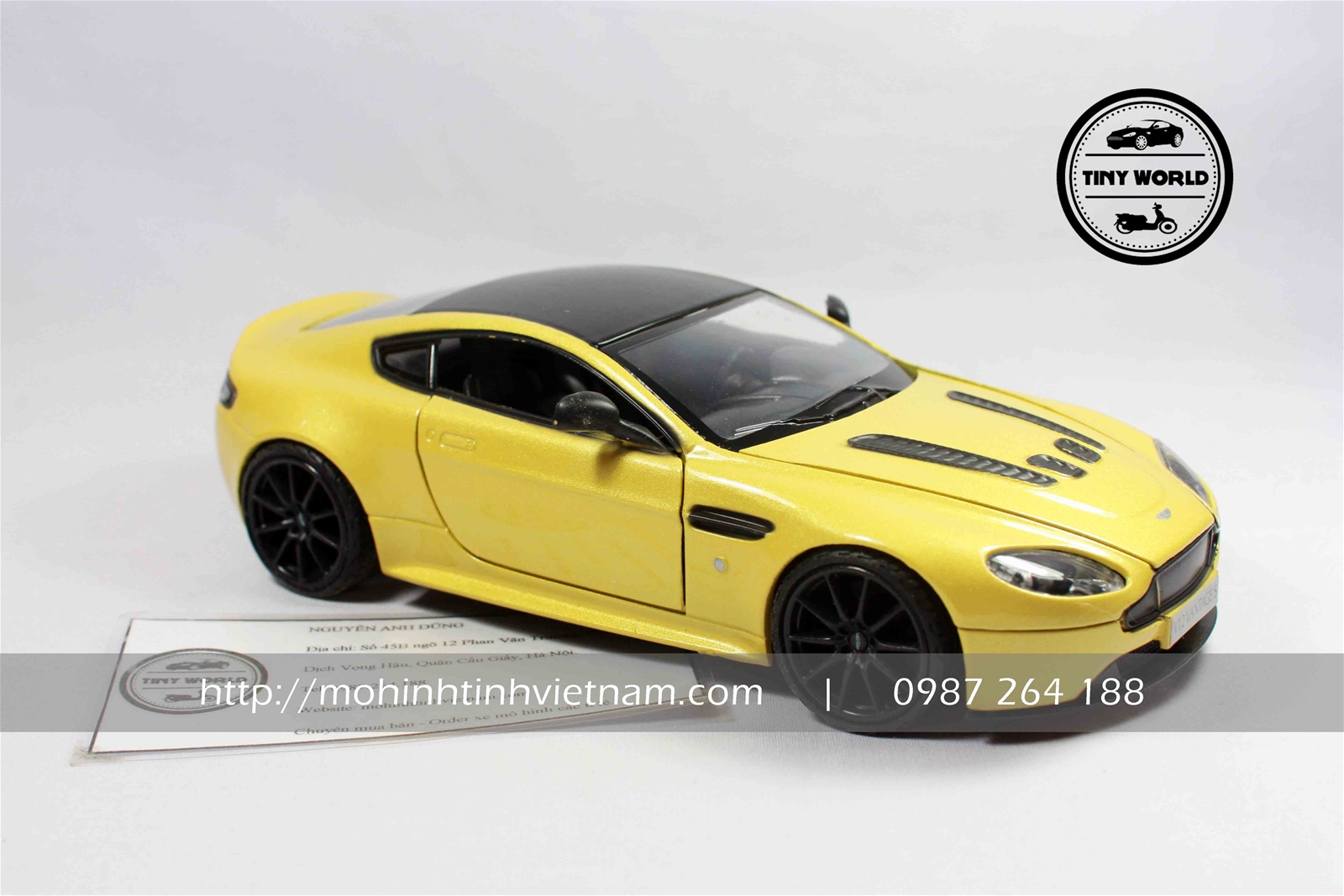 MÔ HÌNH Ô TÔ ASTON MARTIN V12 VANTAGE S (VÀNG) 1:24 MOTORMAX