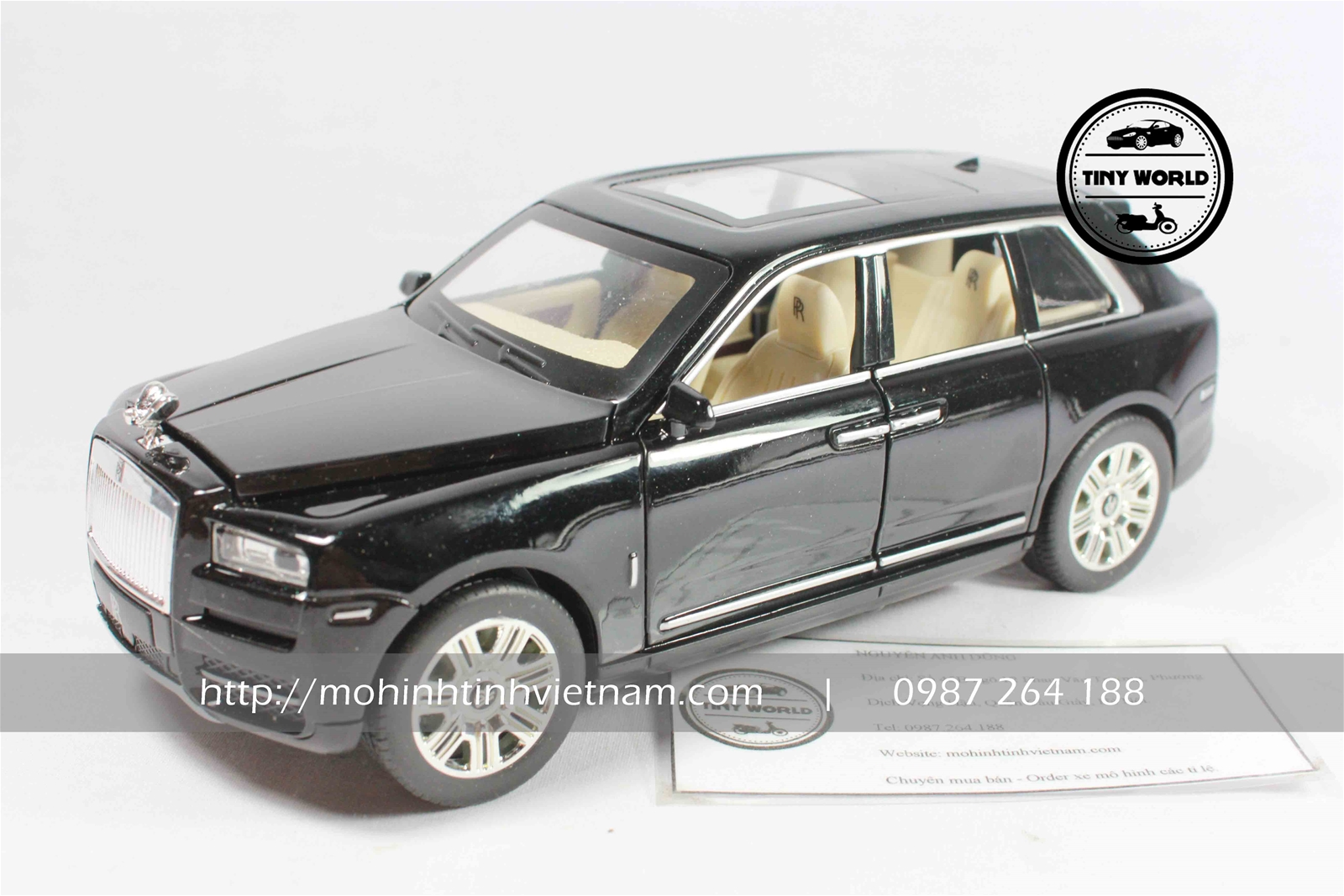 MÔ HÌNH Ô TÔ ROLLS ROYCE CULLINAN (ĐEN) 1:24 DIECAST MODEL