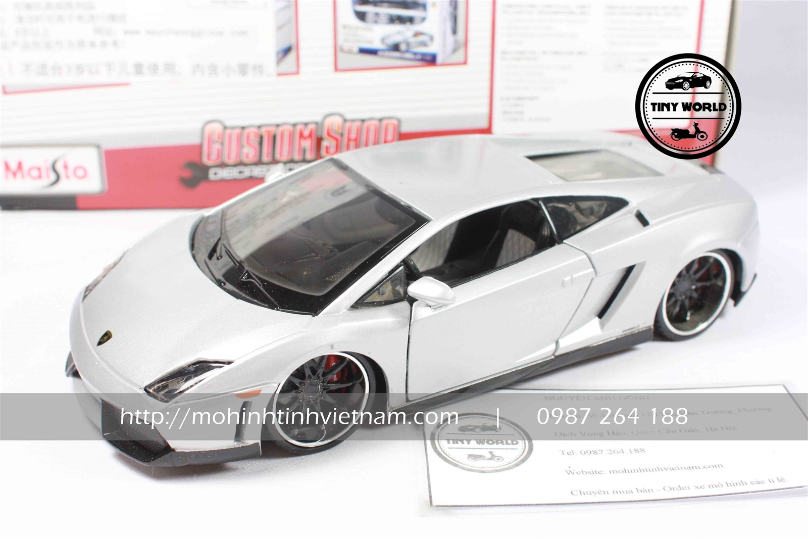 MÔ HÌNH Ô TÔ LAMBORGHINI GALLARDO LP560-4 (BẠC) 1:24 MAISTO