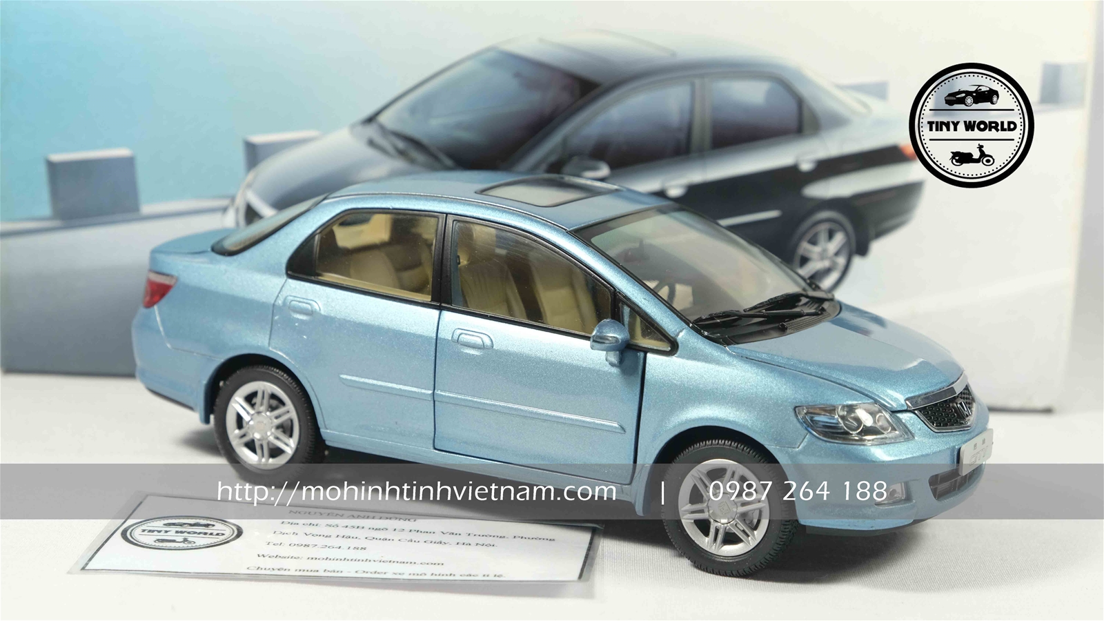 MÔ HÌNH Ô TÔ HONDA CITY (XANH) 1:24 DEALER