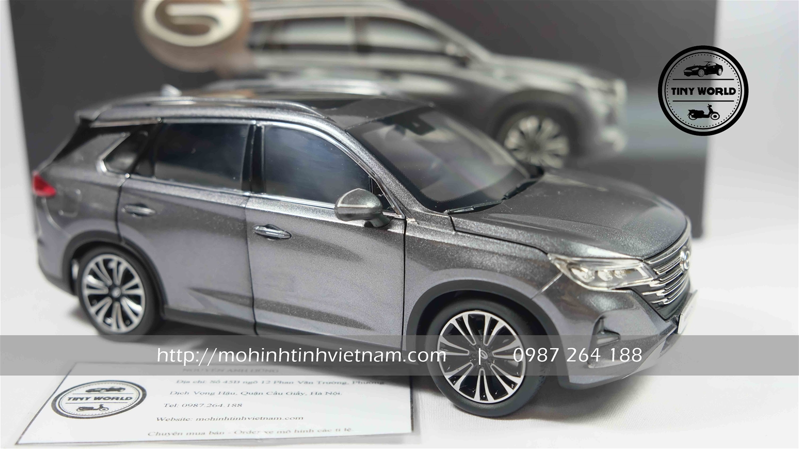 MÔ HÌNH Ô TÔ TRUMPCHI GS5 2018 (XÁM) 1:24 DEALER