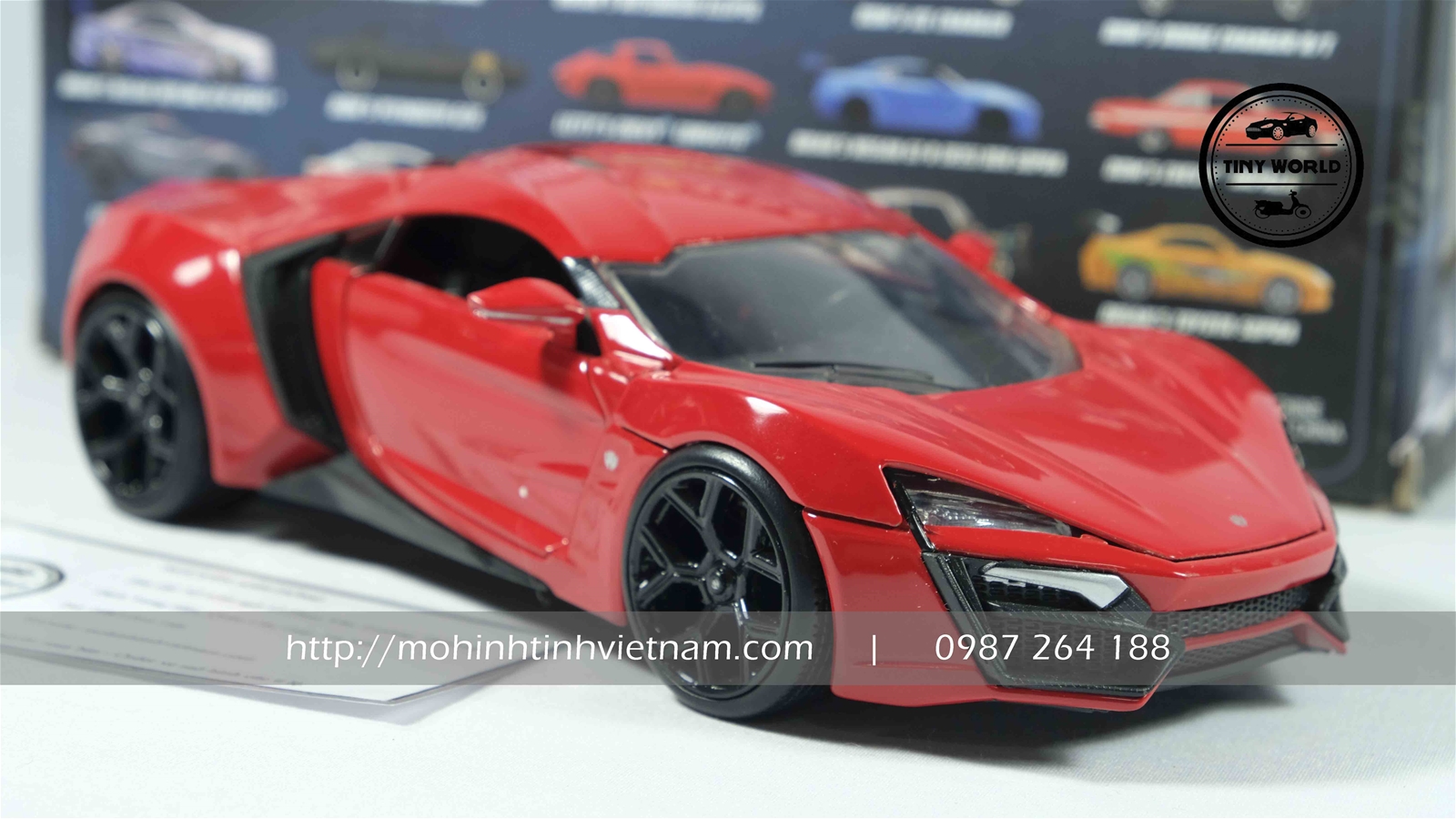 MÔ HÌNH Ô TÔ LYKAN HYPERSPORT (ĐỎ) 1:24 JADA