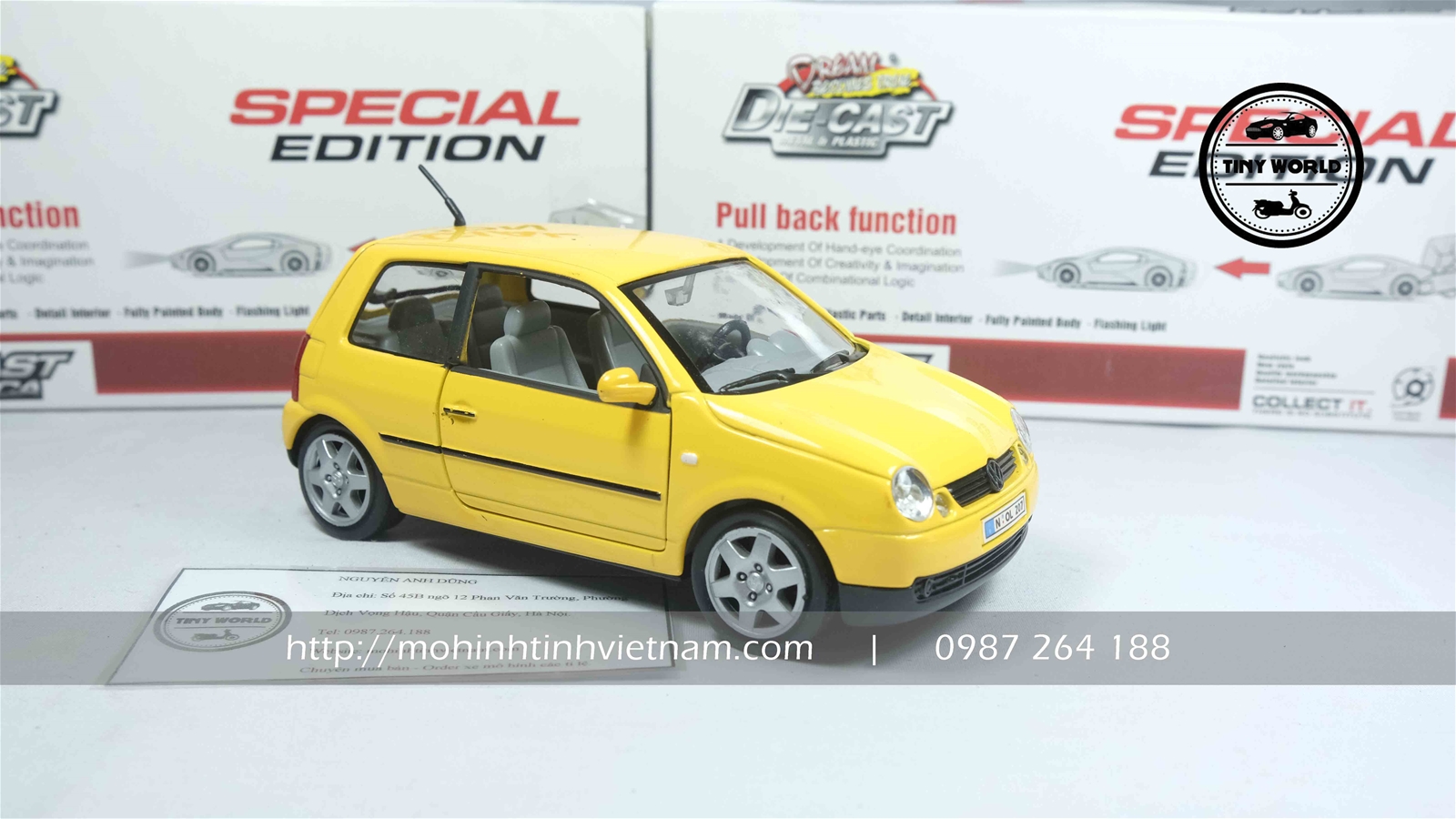 MÔ HÌNH Ô TÔ VOLKSWAGEN LUPO (VÀNG) 1:24 WELLY