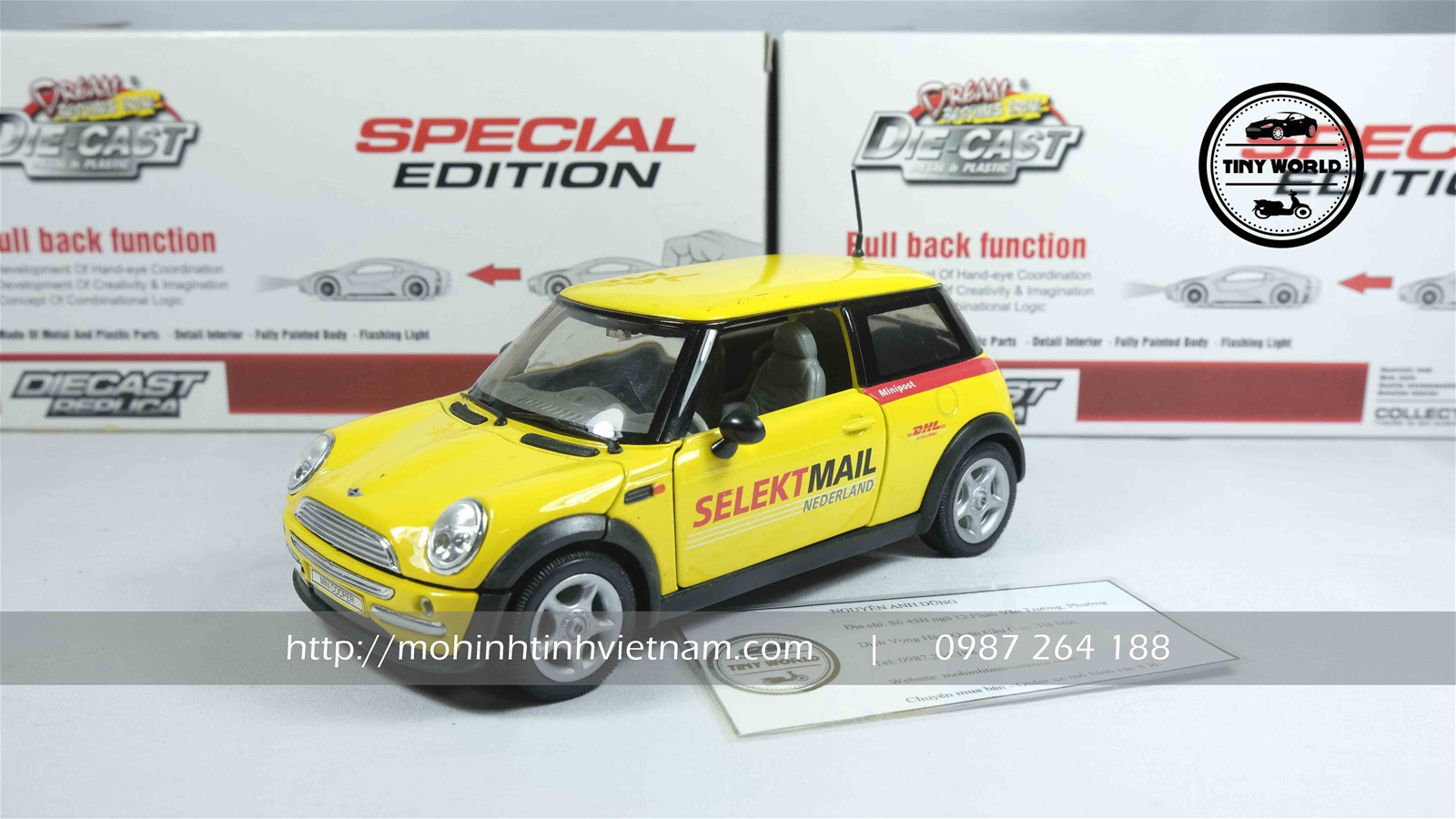 MÔ HÌNH Ô TÔ MINI COOPER (VÀNG) 1:24 WELLY