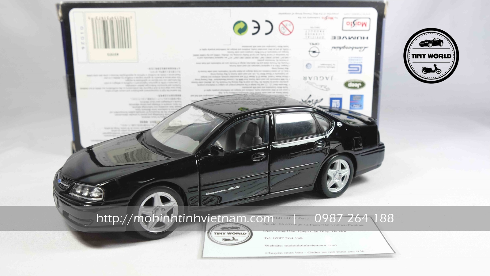 MÔ HÌNH Ô TÔ CHEVROLET IMPALA 2001 (ĐEN) 1:24 WELLY