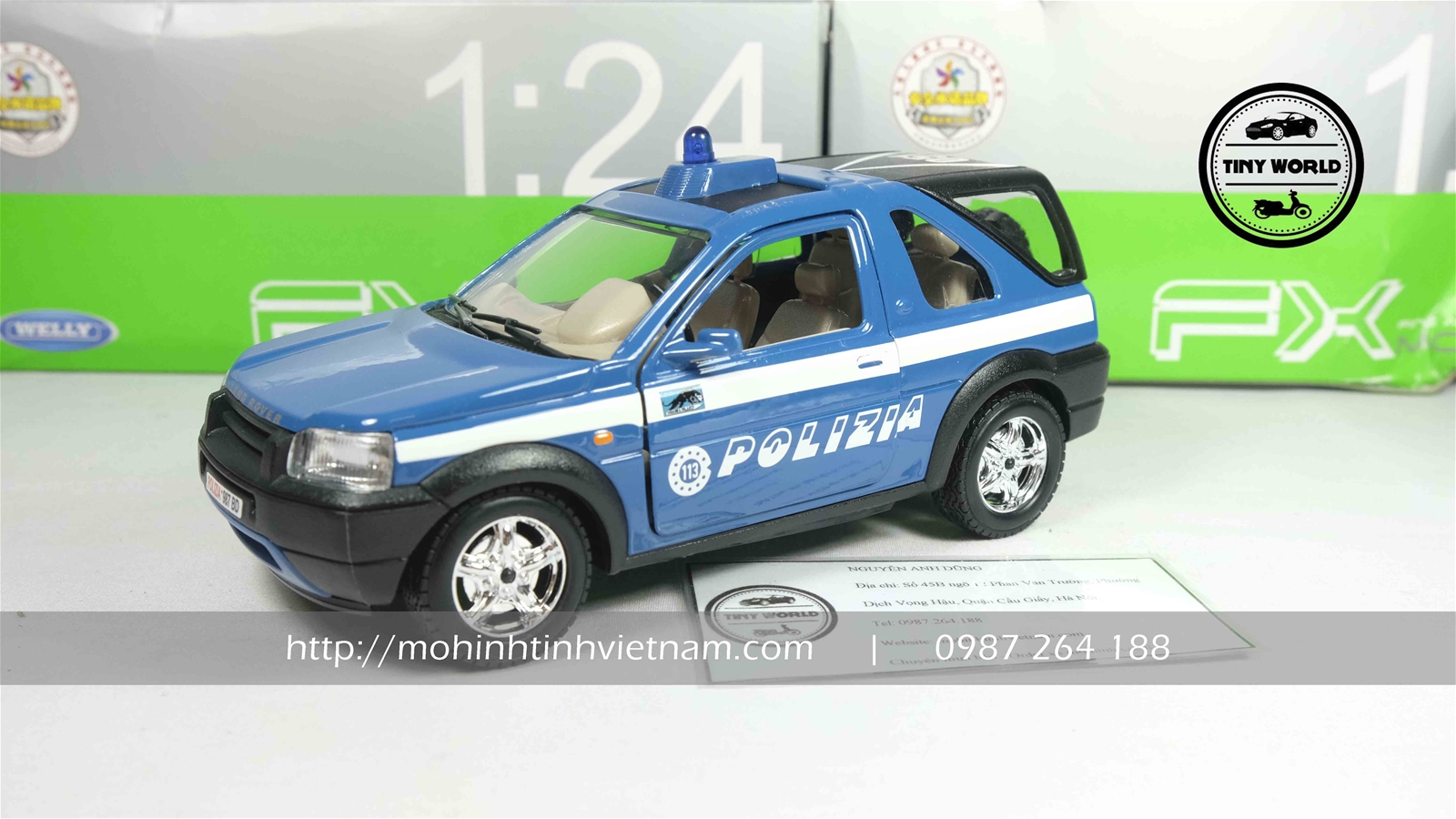 MÔ HÌNH Ô TÔ LAND ROVER FREELANDER POLICE (XANH) 1:24 MAISTO
