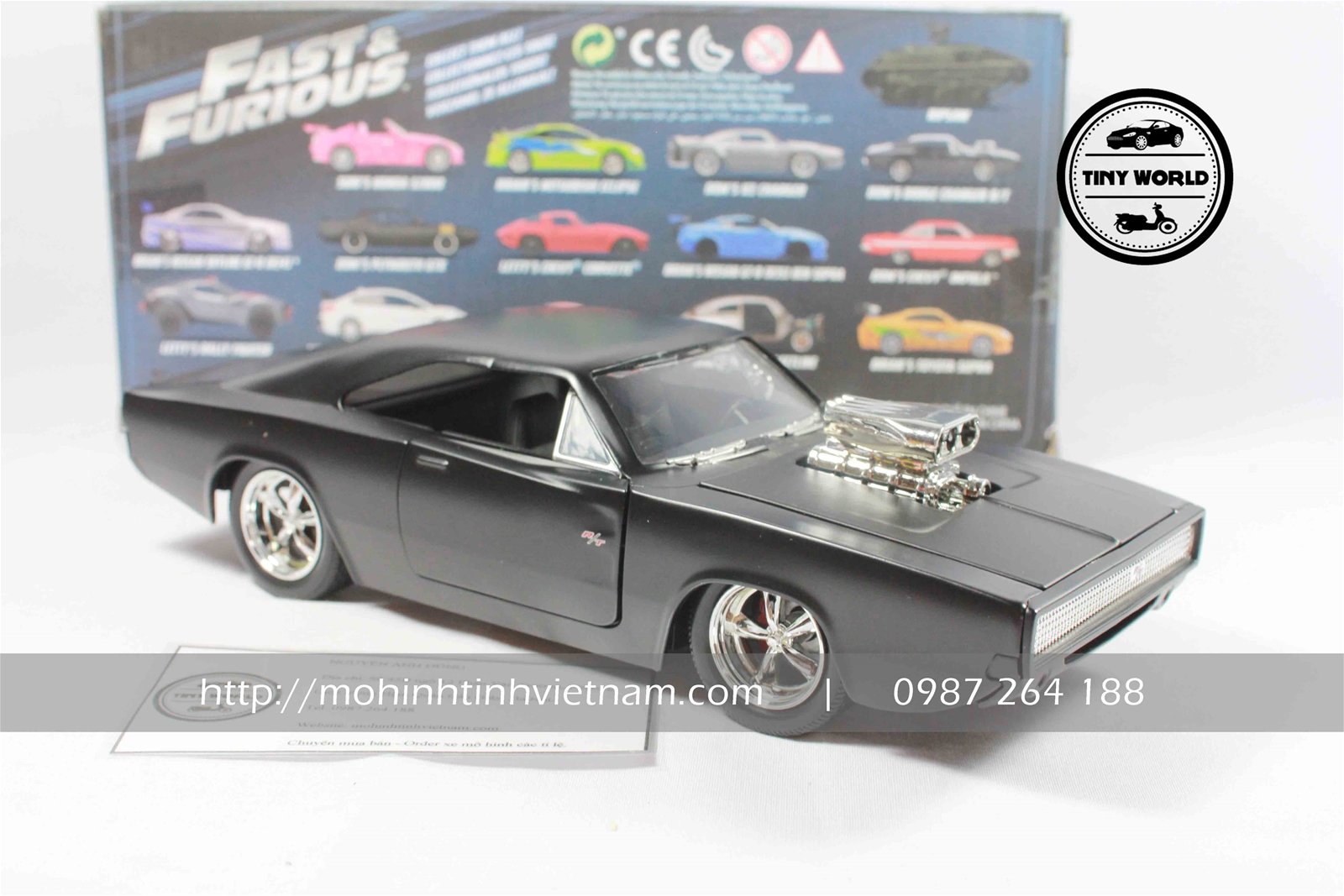 MÔ HÌNH Ô TÔ DODGE CHARGER RT 1970 (ĐEN) 1:24 JADA