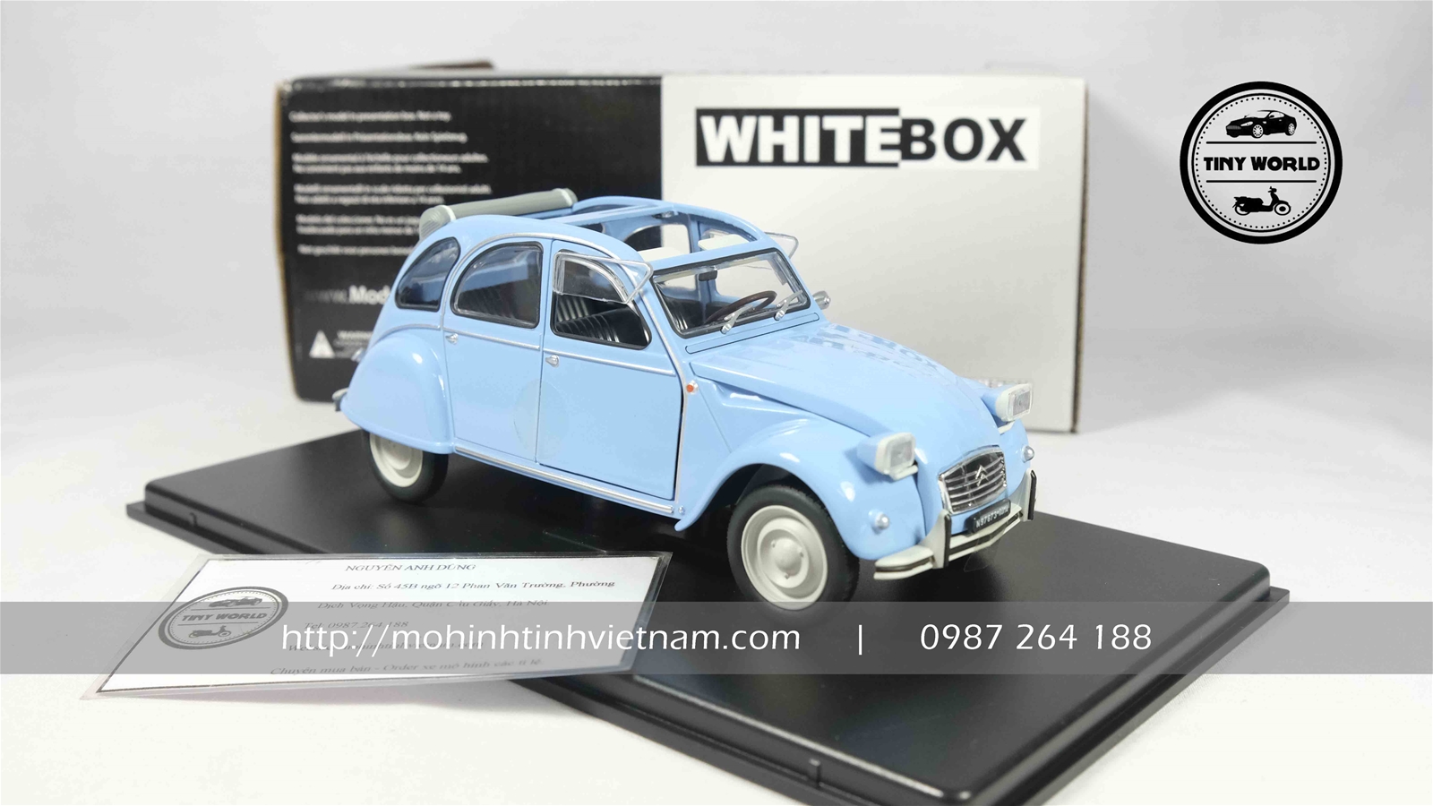 MÔ HÌNH Ô TÔ CITROEN 2 VC 4 1976 (XANH) 1:24 WHITEBOX