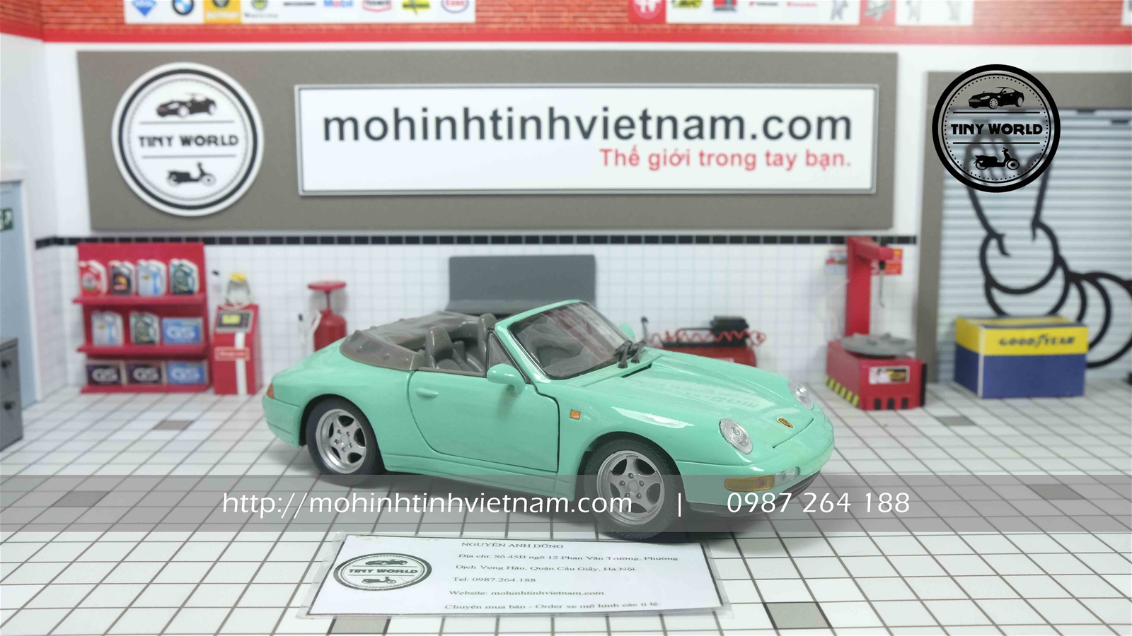 MÔ HÌNH Ô TÔ PORSCHE 911 CARRERA CABRIOLET (XANH) 1:24 WELLY