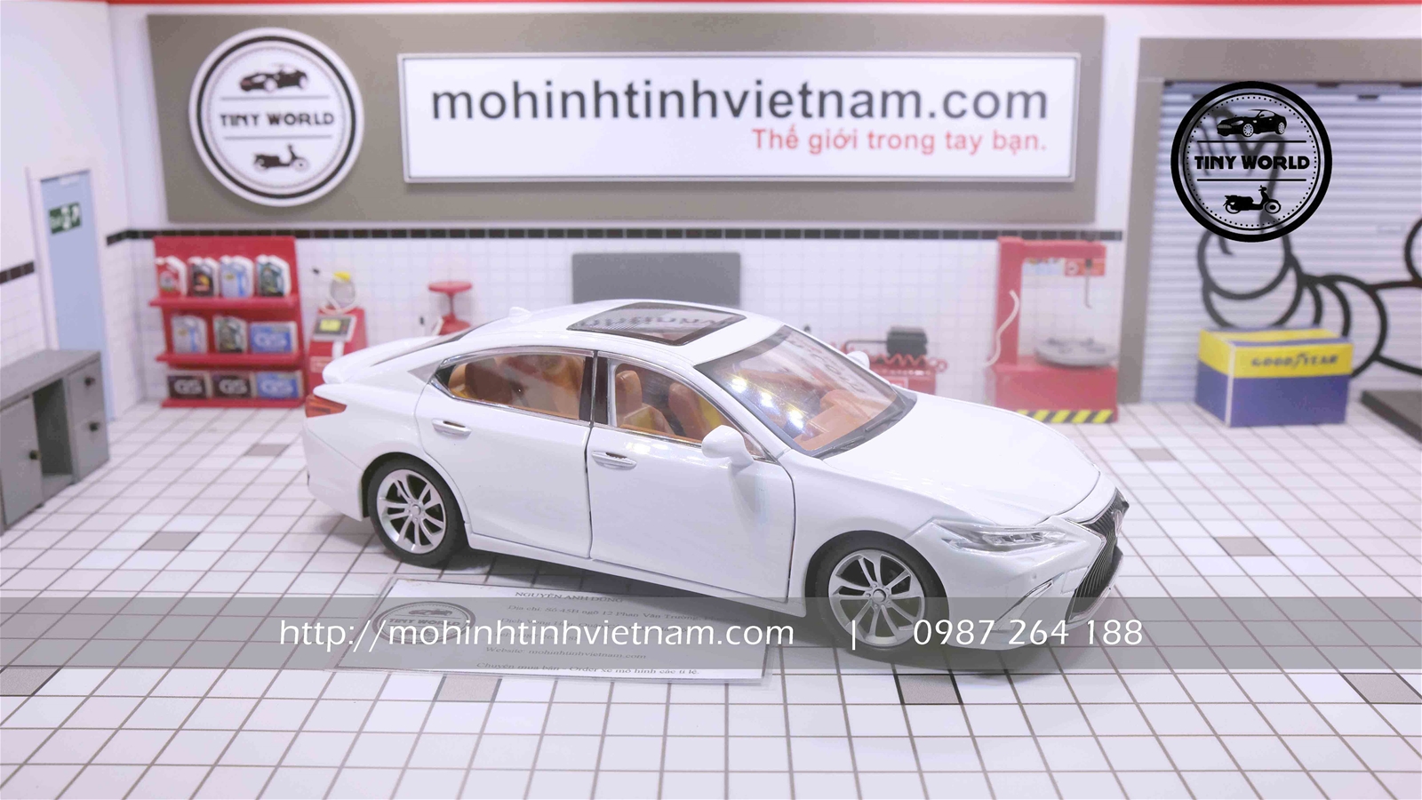 MÔ HÌNH Ô TÔ LEXUS ES300 (TRẮNG) 1:24 JINLIFANG