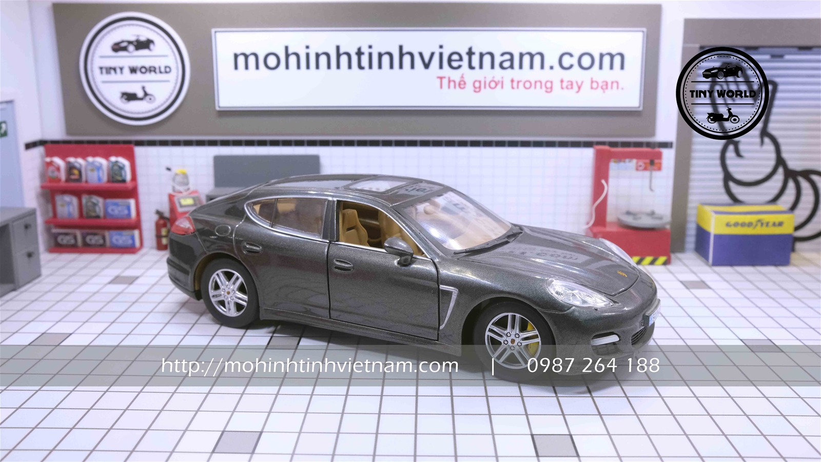 MÔ HÌNH Ô TÔ PORSCHE PANAMERA (GHI) 1:24 JOYCITY