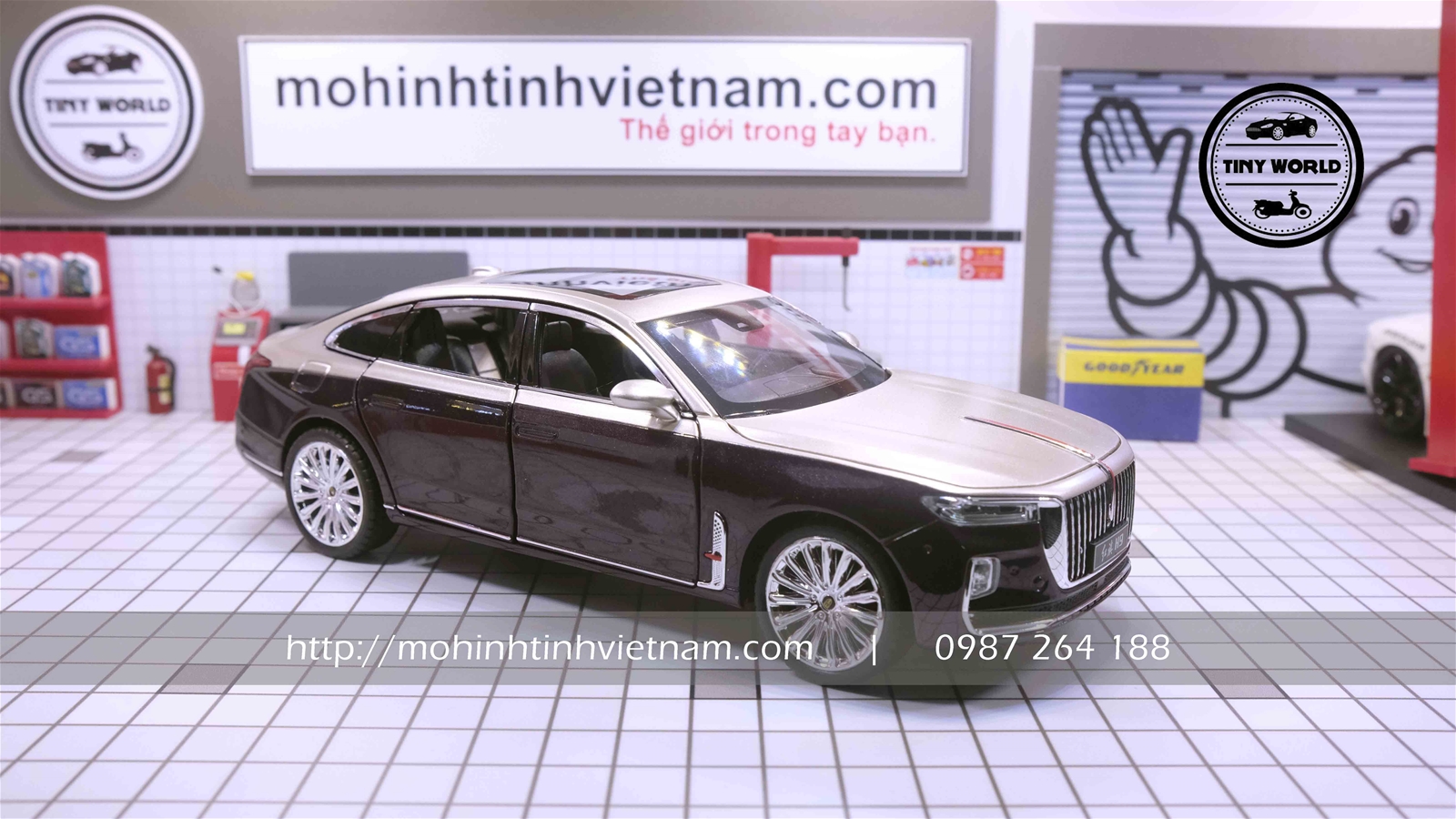 MÔ HÌNH Ô TÔ HONGQI H9 (TÍM) 1:24 CHEZHI