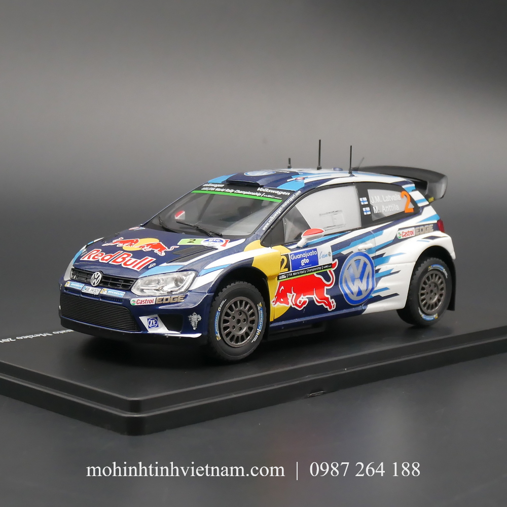 MÔ HÌNH Ô TÔ VOLKSWAGEN POLO R WRC 2016 (XANH) 1:24 IXO