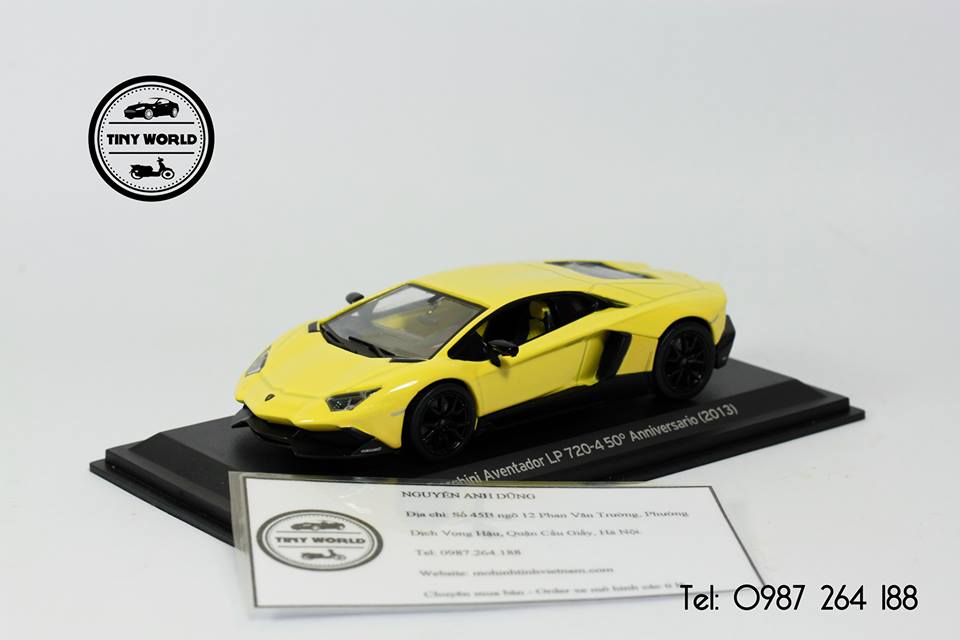 MÔ HÌNH Ô TÔ LAMBORGHINI AVENTADOR LP720-4 50th (VÀNG) 1:43 LEO MODEL