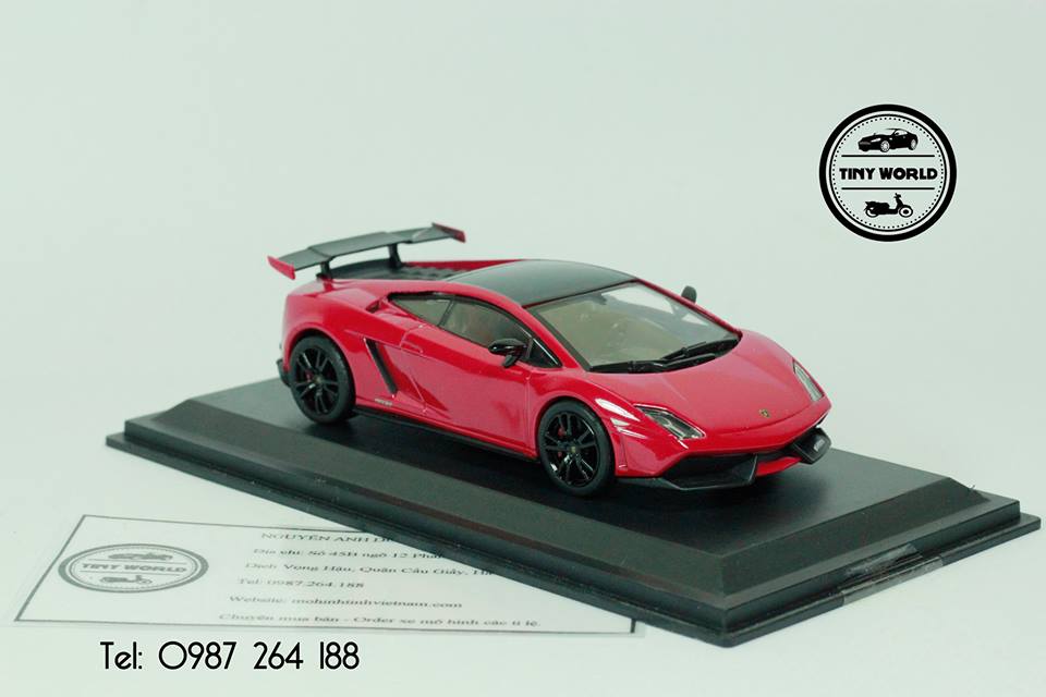 MÔ HÌNH Ô TÔ LAMBORGHINI GALLARDO LP570-4 SUPER TROFEO STRADALE (ĐỎ) 1:43 LEO MODEL