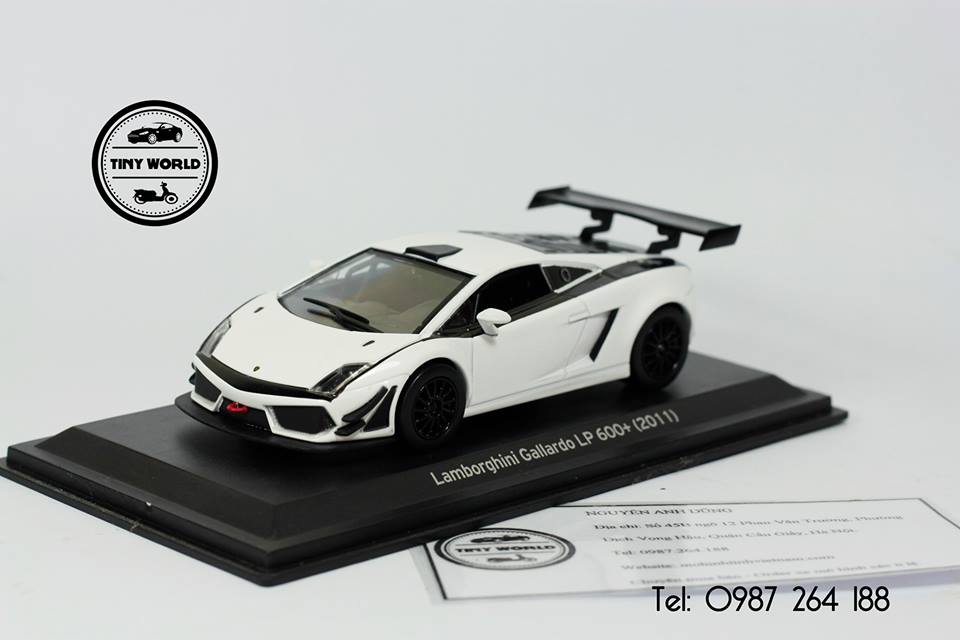 MÔ HÌNH Ô TÔ LAMBORGHINI GALLARDO LP600 (TRẮNG) 1:43 LEO MODEL