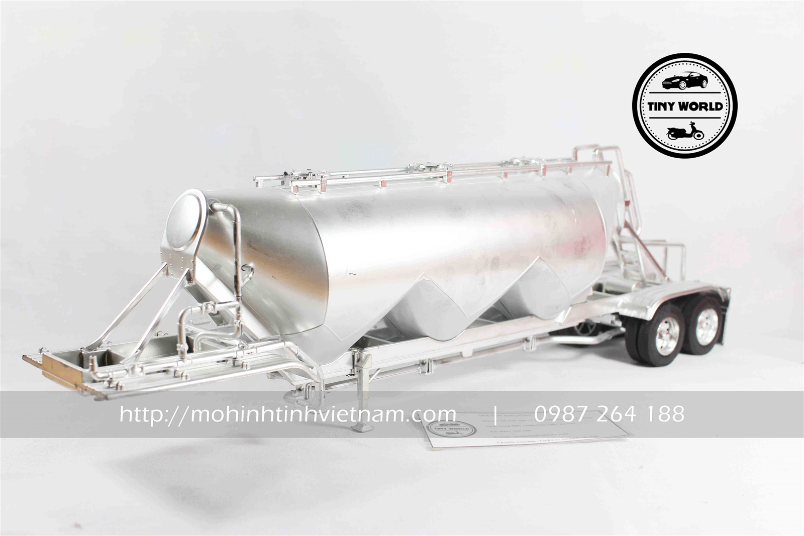 MÔ HÌNH TRAILER BỒN (BẠC) 1:32 DIECAST MODEL