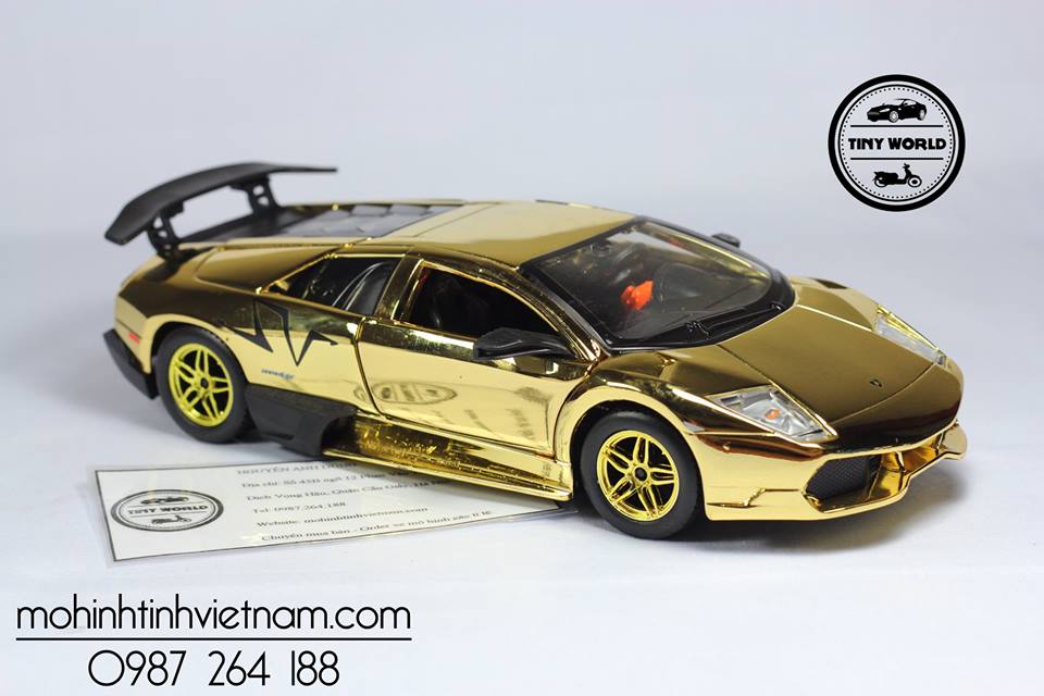 MÔ HÌNH Ô TÔ LAMBORGHINI MURCIELAGO SV LP670-4 (MẠ VÀNG) 1:24 SPEEDY