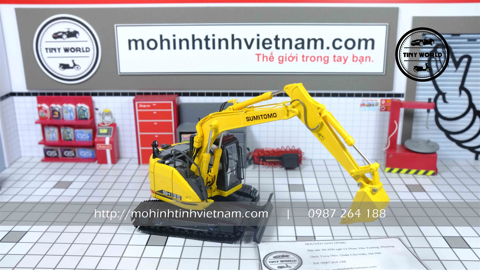 MÔ HÌNH MÁY XÚC SUMITOMO SH135X (VÀNG) 1:50 LEGEST
