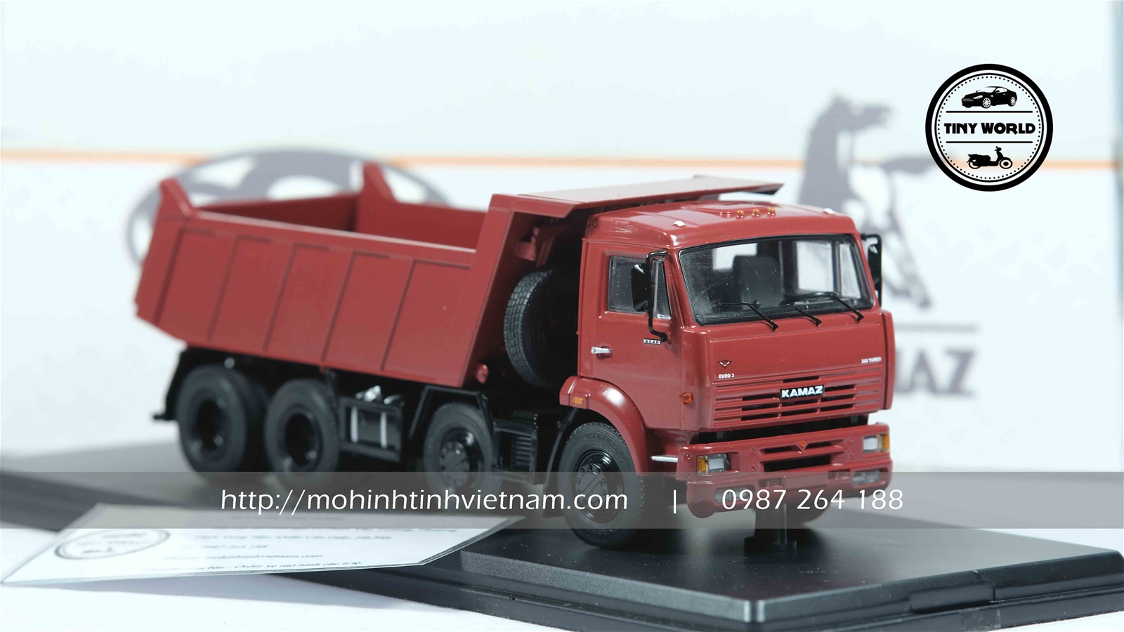 MÔ HÌNH XE TẢI KAMAZ 6540 (ĐỎ) 1:43 SSM