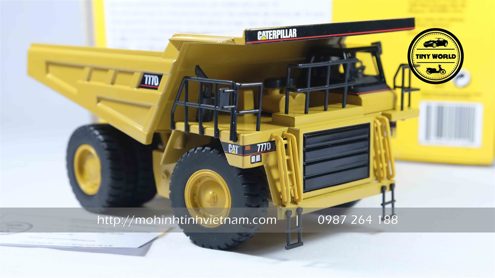 MÔ HÌNH XE CÔNG TRÌNH CATERPILLAR 777D (VÀNG) 1:50 NORSCOT