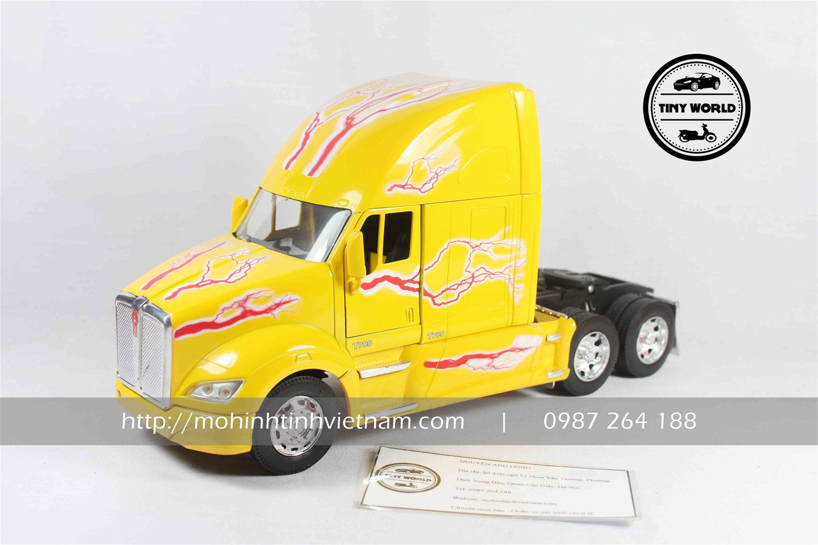 MÔ HÌNH ĐẦU KÉO KENWORTH T700 (VÀNG) 1:32 NEWRAY