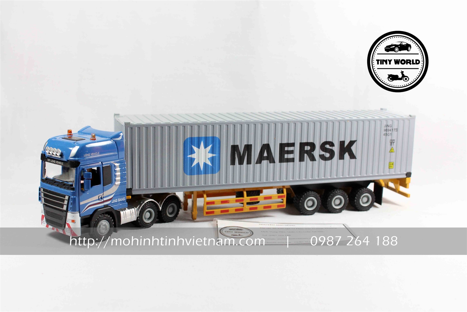 MÔ HÌNH CONTAINER MAERSK (XANH) 1:50 JINGBANG