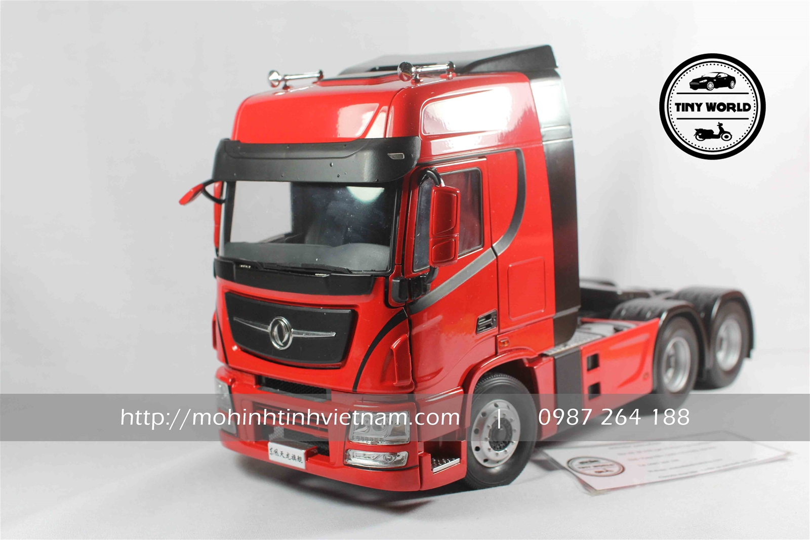MÔ HÌNH ĐẦU KÉO DONGFENG TIANLONG (ĐỎ) 1:24 DEALER