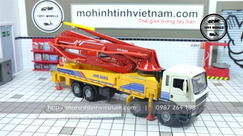 MÔ HÌNH XE BƠM BÊ TÔNG (VÀNG) 1:50 JINGBANG