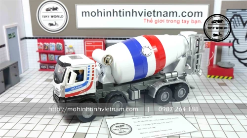 MÔ HÌNH XE TRỘN BÊ TÔNG (TRẮNG) 1:50 JINGBANG