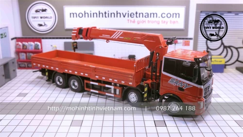 MÔ HÌNH XE CỨU HỘ SANY PALFIGER SPS30000 (ĐỎ) 1:43 DEALER