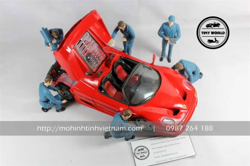 SET 6 FIG SỬA XE (XANH) 1:18 DIECAST MODEL
