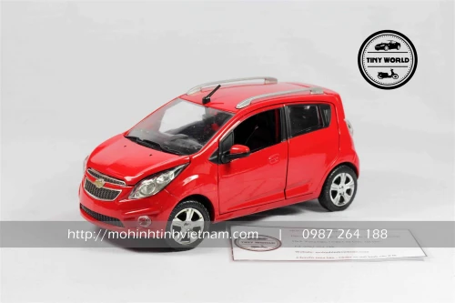 MÔ HÌNH Ô TÔ CHEVROLET SPARK (ĐỎ) 1:24 NORSCOT