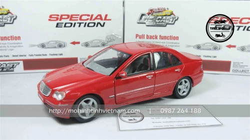 MÔ HÌNH Ô TÔ MERCEDES-BENZ C-CLASS (ĐỎ) 1:24 WELLY