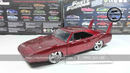 MÔ HÌNH Ô TÔ DODGE CHARGER DAYTONA 1969 (ĐỎ) 1:24 JADA
