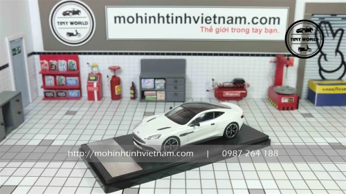 MÔ HÌNH Ô TÔ ASTON MARTIN VANQUISH (TRẮNG) 1:43 DEALER