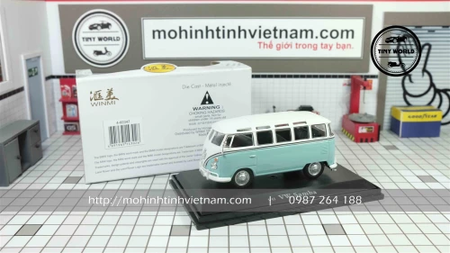 MÔ HÌNH Ô TÔ VOLKSWAGEN SAMBA (XANH) 1:43 CARARAMA