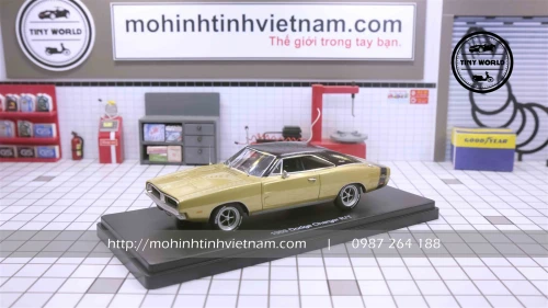 MÔ HÌNH Ô TÔ DODGE CHARGER R/T 1969 (VÀNG) 1:43 DEALER
