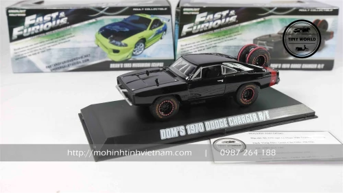 MÔ HÌNH Ô TÔ DODGE CHARGER RT 1970 (ĐEN) 1:43 GREENLIGHT