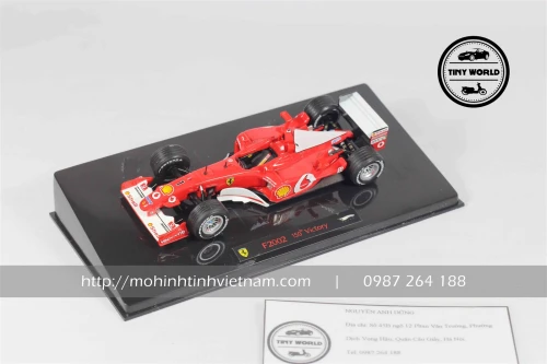 MÔ HÌNH Ô TÔ FERRARI F2002 150th VICTORY (ĐỎ) 1:43 HOTWHEELS ELITE