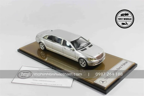 MÔ HÌNH Ô TÔ MERCEDES-BENZ PULLMAN (BẠC) 1:43 DEALER