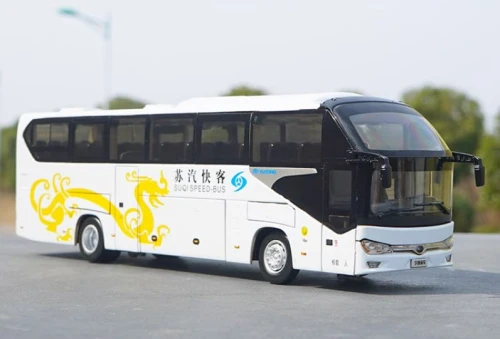 MÔ HÌNH XE BUS YUTONG 6128 (TRẮNG) 1:42 DEALER