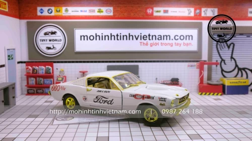 MÔ HÌNH Ô TÔ FORD MUSTANG FASTBACK 2+2 1965 (TRẮNG) 1:24 M2