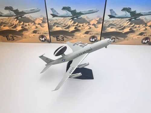 MÔ HÌNH MÁY BAY CẢNH BÁO BOEING E-3 (XÁM) 1:200 AMER