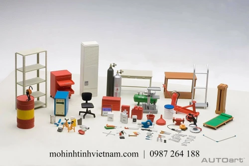 MÔ HÌNH GARAGE KIT SET (ĐỎ) 1:18 AUTOART