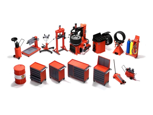 MÔ HÌNH PHỤ TÙNG GARAGE (ĐỎ) 1:18 HANDMADE