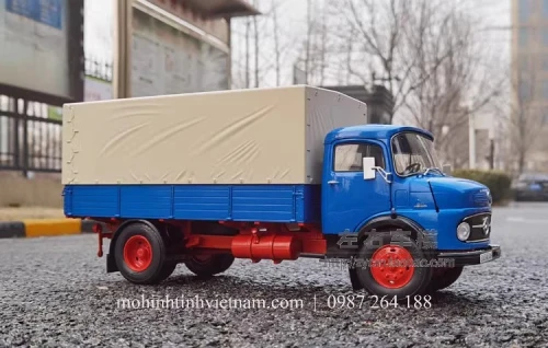 MÔ HÌNH Ô TÔ MERCEDES-BENZ L911 TRANSPORT 1952 (XANH) 1:18 SCHUCO