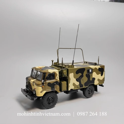 MÔ HÌNH Ô TÔ LIÊN LẠC VÔ TUYẾN GAZ-66 (XANH) 1:43 MODIMIO