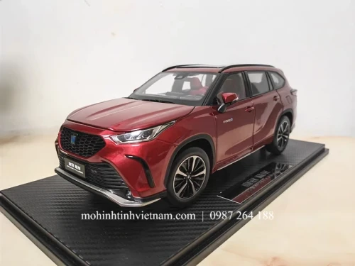 MÔ HÌNH Ô TÔ TOYOTA CROWN KLUGER (ĐỎ) 1:18 DEALER