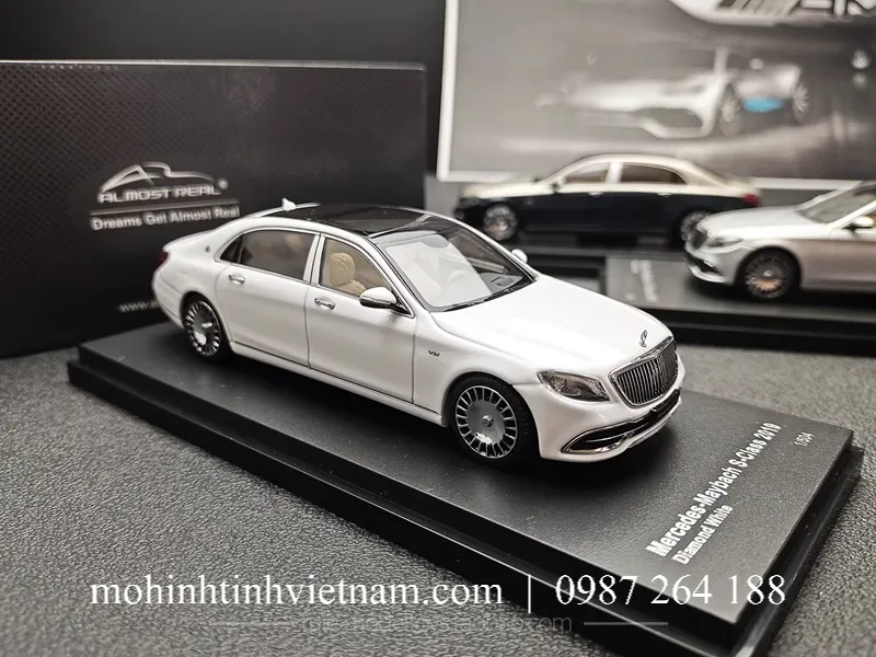 MÔ HÌNH Ô TÔ MERCEDES-MAYBACH S-CLASS S650 2019 (TRẮNG) 1:43 ALMOST REAL